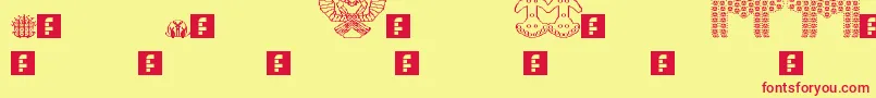 Anadolu Font – Red Fonts on Yellow Background