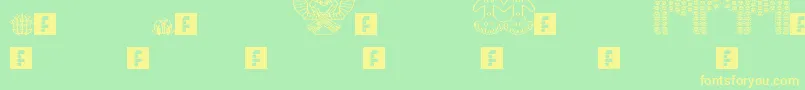 Anadolu Font – Yellow Fonts on Green Background