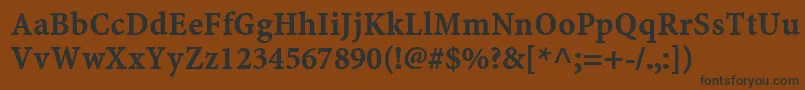 MinionwebproBold Font – Black Fonts on Brown Background