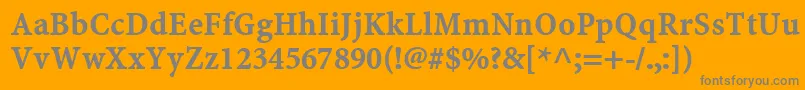 MinionwebproBold Font – Gray Fonts on Orange Background