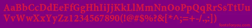 MinionwebproBold Font – Red Fonts on Purple Background