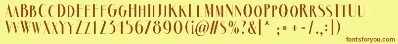 MarbreSansBold Font – Brown Fonts on Yellow Background