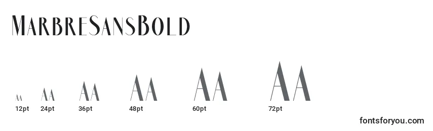 MarbreSansBold Font Sizes