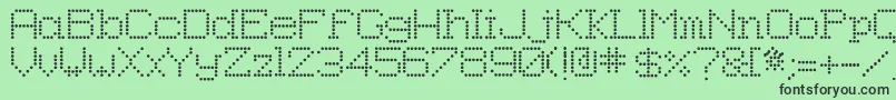 フォント8pinmatrix – 緑の背景に黒い文字