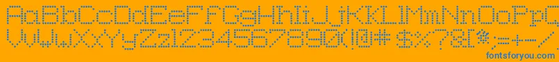 8pinmatrix Font – Blue Fonts on Orange Background