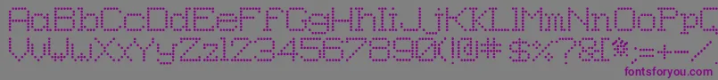 フォント8pinmatrix – 紫色のフォント、灰色の背景