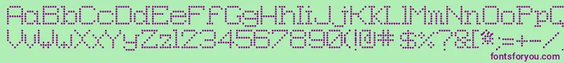 8pinmatrix Font – Purple Fonts on Green Background