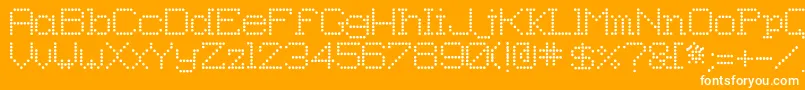 8pinmatrix Font – White Fonts on Orange Background