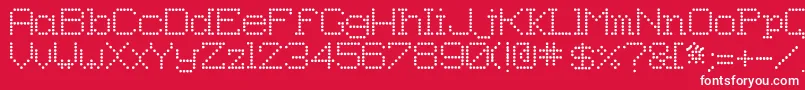 Шрифт 8pinmatrix – белые шрифты на красном фоне