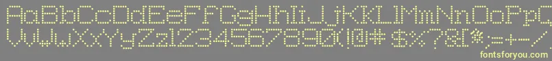 Czcionka 8pinmatrix – żółte czcionki na szarym tle