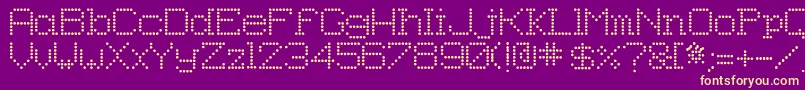 8pinmatrix Font – Yellow Fonts on Purple Background