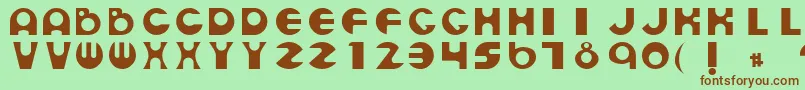EspheresRegular Font – Brown Fonts on Green Background