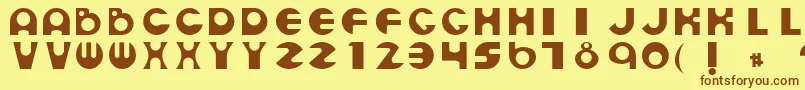 EspheresRegular Font – Brown Fonts on Yellow Background
