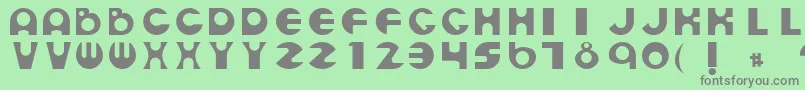 フォントEspheresRegular – 緑の背景に灰色の文字