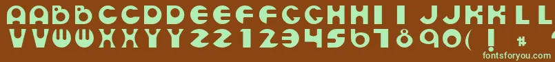 EspheresRegular Font – Green Fonts on Brown Background