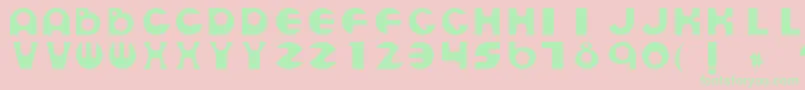 EspheresRegular Font – Green Fonts on Pink Background