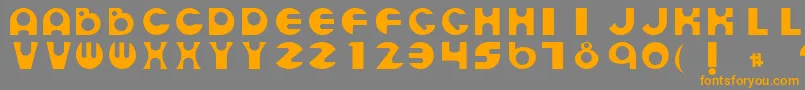 EspheresRegular Font – Orange Fonts on Gray Background
