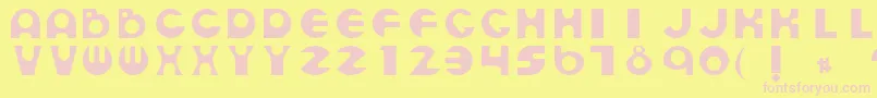 Шрифт EspheresRegular – розовые шрифты на жёлтом фоне