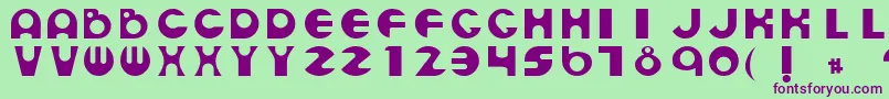 EspheresRegular Font – Purple Fonts on Green Background