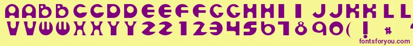 EspheresRegular Font – Purple Fonts on Yellow Background