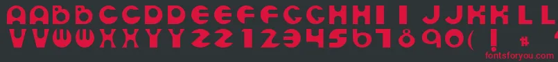 EspheresRegular Font – Red Fonts on Black Background