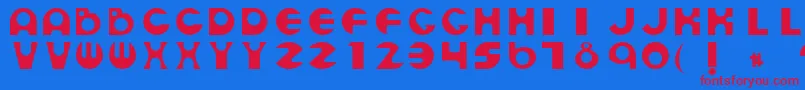 EspheresRegular Font – Red Fonts on Blue Background