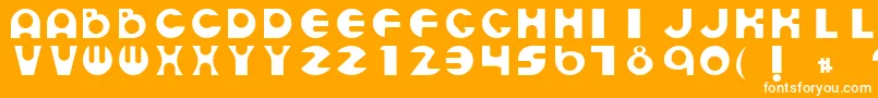 EspheresRegular Font – White Fonts on Orange Background