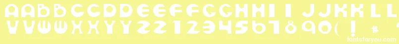 EspheresRegular Font – White Fonts on Yellow Background