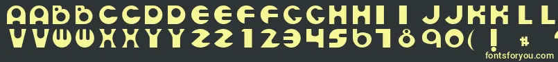 EspheresRegular Font – Yellow Fonts on Black Background