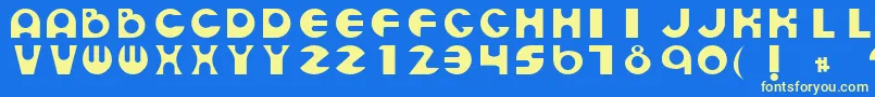 EspheresRegular Font – Yellow Fonts on Blue Background