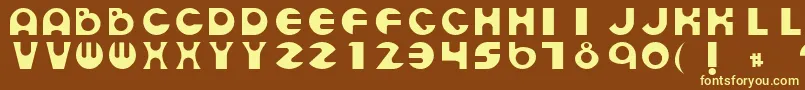 EspheresRegular Font – Yellow Fonts on Brown Background