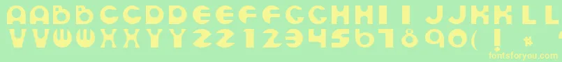EspheresRegular Font – Yellow Fonts on Green Background