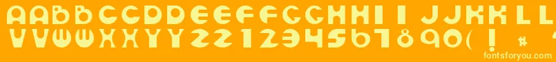 EspheresRegular Font – Yellow Fonts on Orange Background