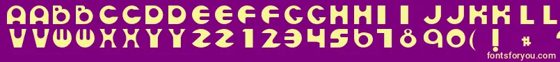 EspheresRegular Font – Yellow Fonts on Purple Background