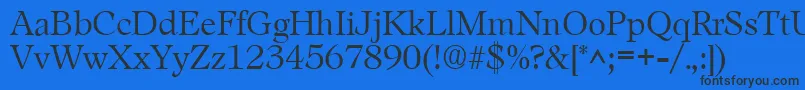 LeamingtonRegular Font – Black Fonts on Blue Background