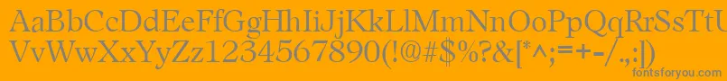 LeamingtonRegular Font – Gray Fonts on Orange Background