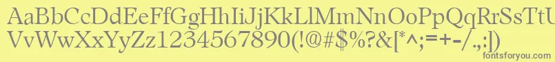 LeamingtonRegular Font – Gray Fonts on Yellow Background