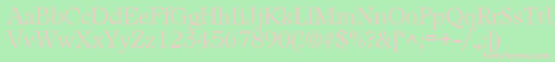 LeamingtonRegular Font – Pink Fonts on Green Background