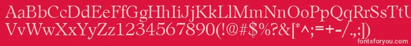 LeamingtonRegular Font – Pink Fonts on Red Background