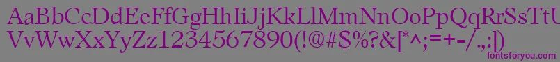 LeamingtonRegular Font – Purple Fonts on Gray Background