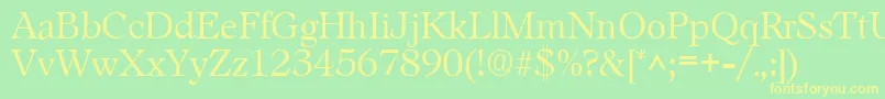 LeamingtonRegular Font – Yellow Fonts on Green Background