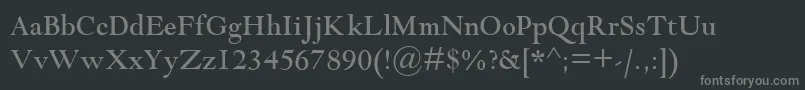 Шрифт GoudyModernMt – серые шрифты на чёрном фоне