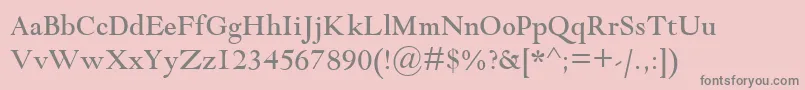 GoudyModernMt Font – Gray Fonts on Pink Background