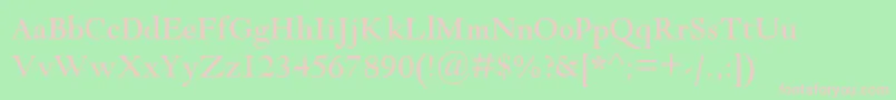 Шрифт GoudyModernMt – розовые шрифты на зелёном фоне