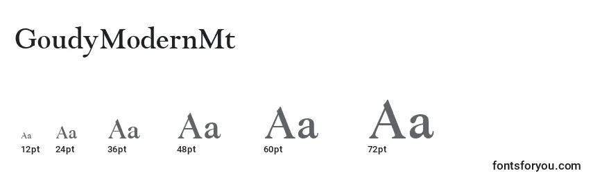 Размеры шрифта GoudyModernMt