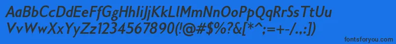 Gilliusadfno2Boldconditalic Font – Black Fonts on Blue Background