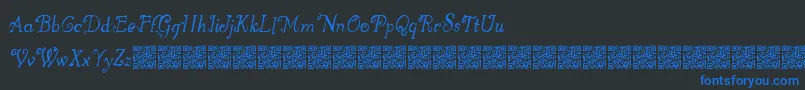 Greatwinter Font – Blue Fonts on Black Background