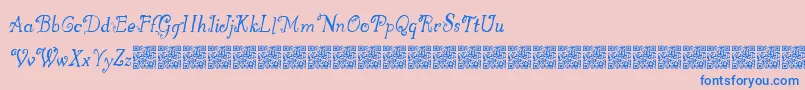 Greatwinter Font – Blue Fonts on Pink Background