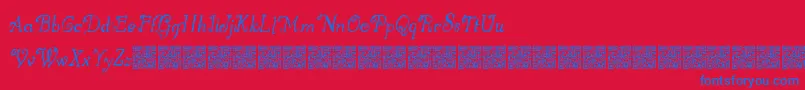 Greatwinter Font – Blue Fonts on Red Background