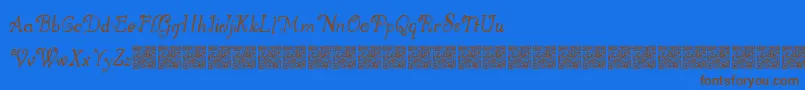 Greatwinter Font – Brown Fonts on Blue Background